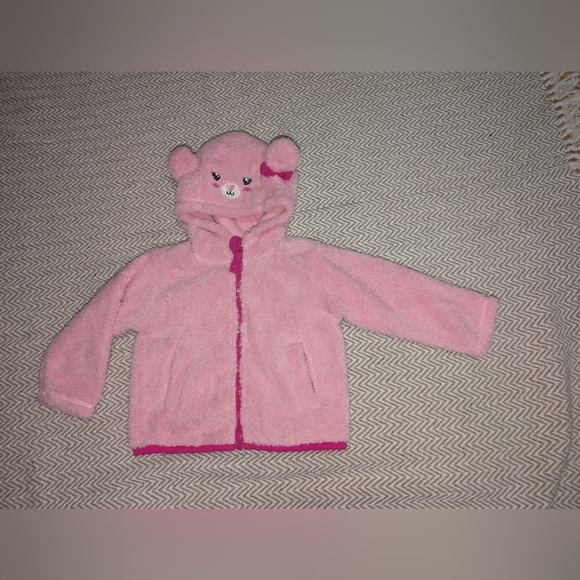 Wonderkids Fuzzy Pink Hoodie with Ears - Picture 2 of 7